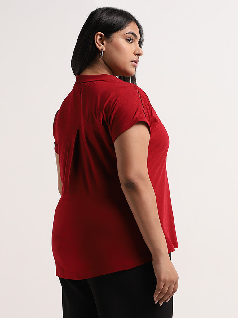 Gia Red Solid Top