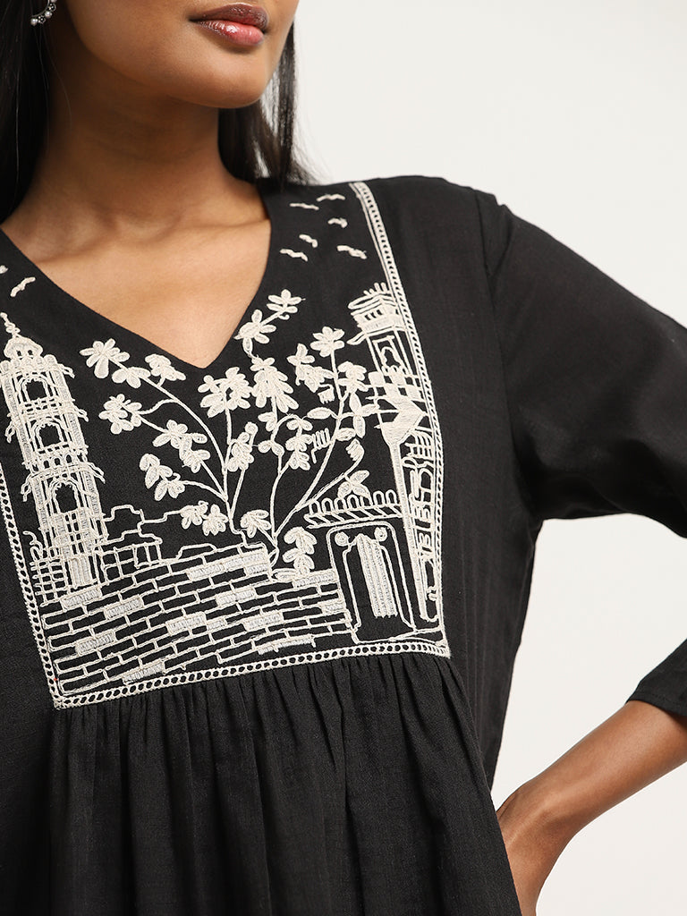 Westside black kurti hotsell