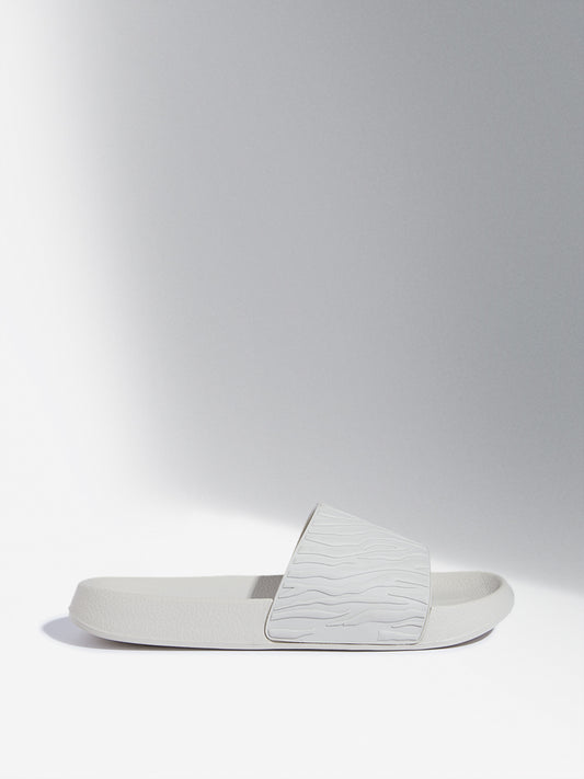 SOLEPLAY Ivory Wave-Textured Slides
