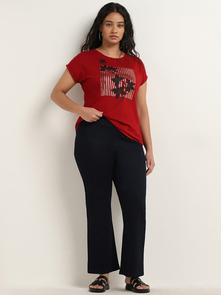 Gia Black Flared Fit Mid Rise Jeggings