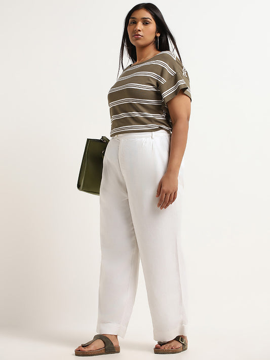 Gia Olive Striped Top