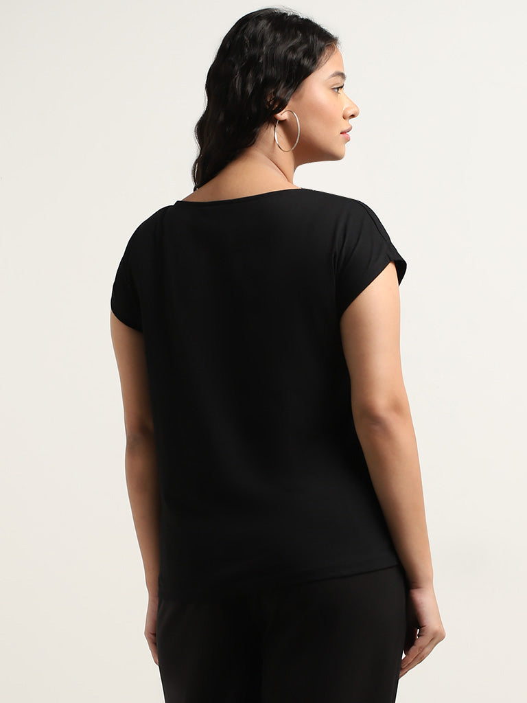 Gia Black Embellished T-Shirt