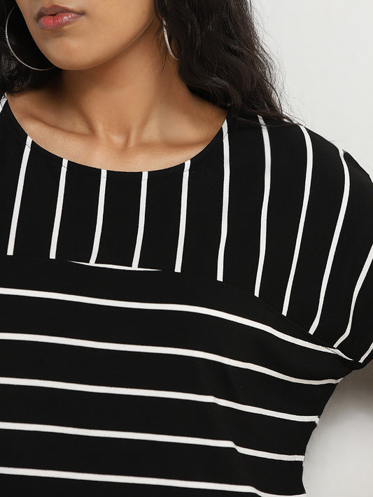 Gia Black Striped T-Shirt