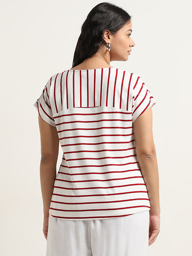 Off white t shirt stripes hot sale
