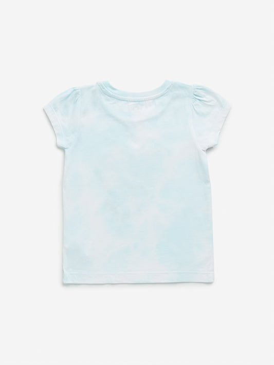 HOP Kids Mint Heart Sequin Design Cotton T-Shirt