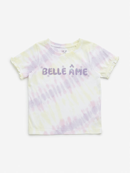 HOP Kids Multicolour Tie-Dye Design Cotton T-Shirt