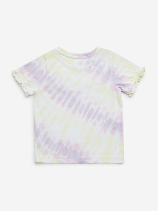 HOP Kids Multicolour Tie-Dye Design Cotton T-Shirt