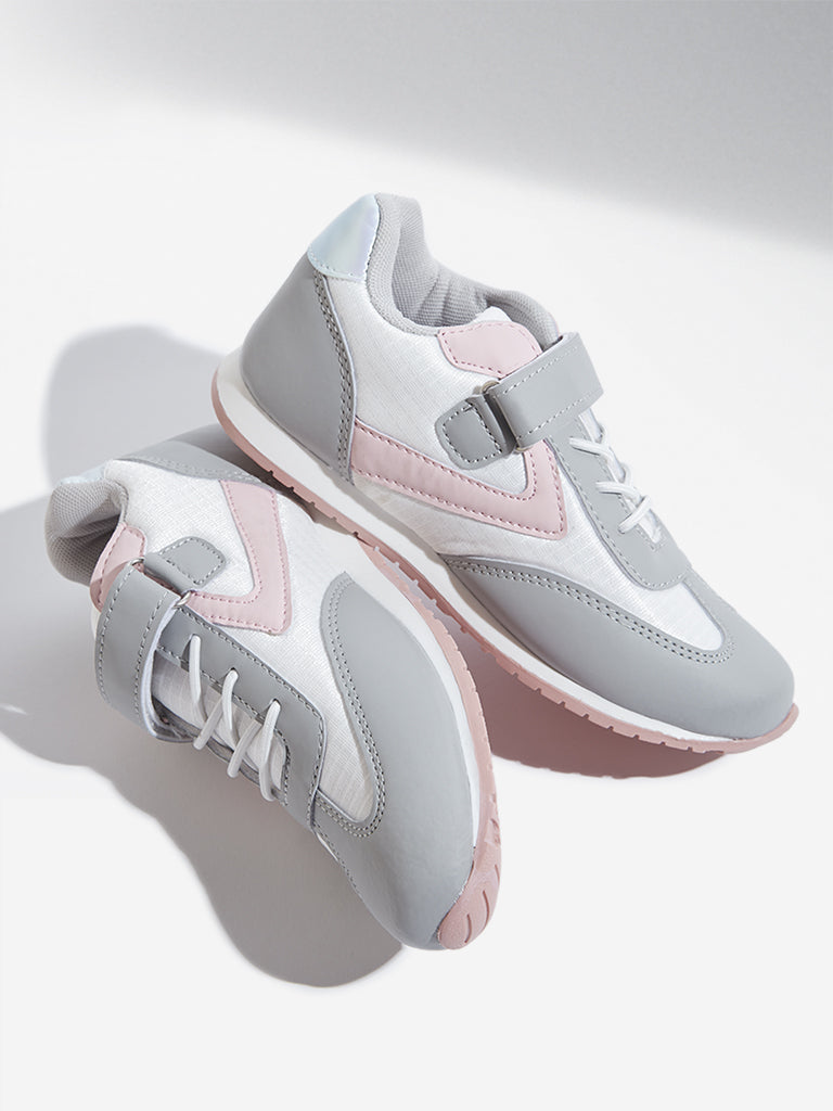 Buy Yellow Pink Colour Blocked Velcro Shoes from Westside