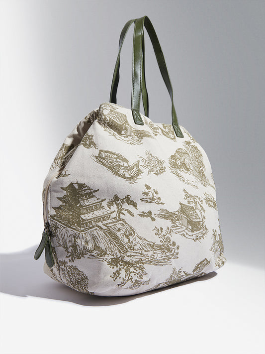 Westside Olive Village Theme Printed Tote Bag