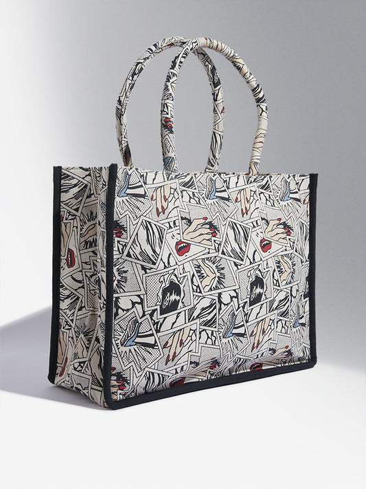 Westside Multicolour Graphic Printed Nina Tote Bag