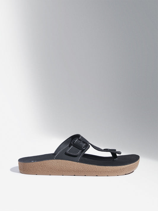 SOLEPLAY Dark Brown Thong-Strap Sandals