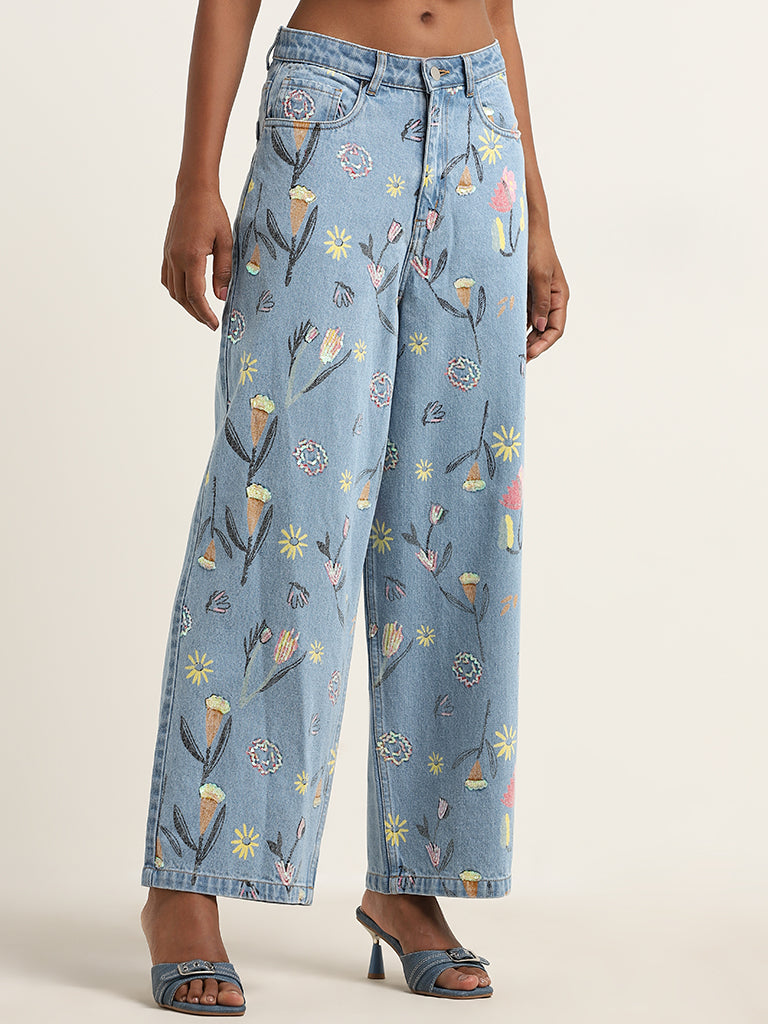 Jeans floral hotsell