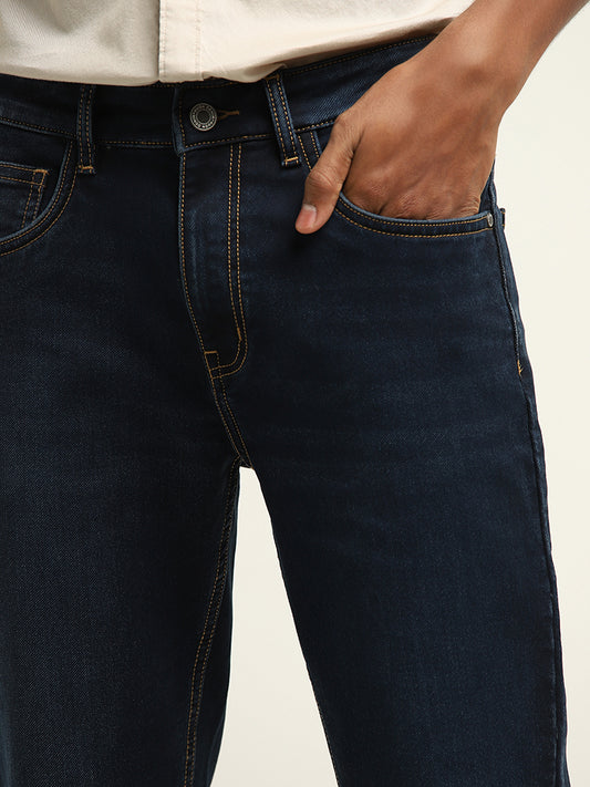 Nuon Dark Blue Mid - Rise Slim - Fit Jeans