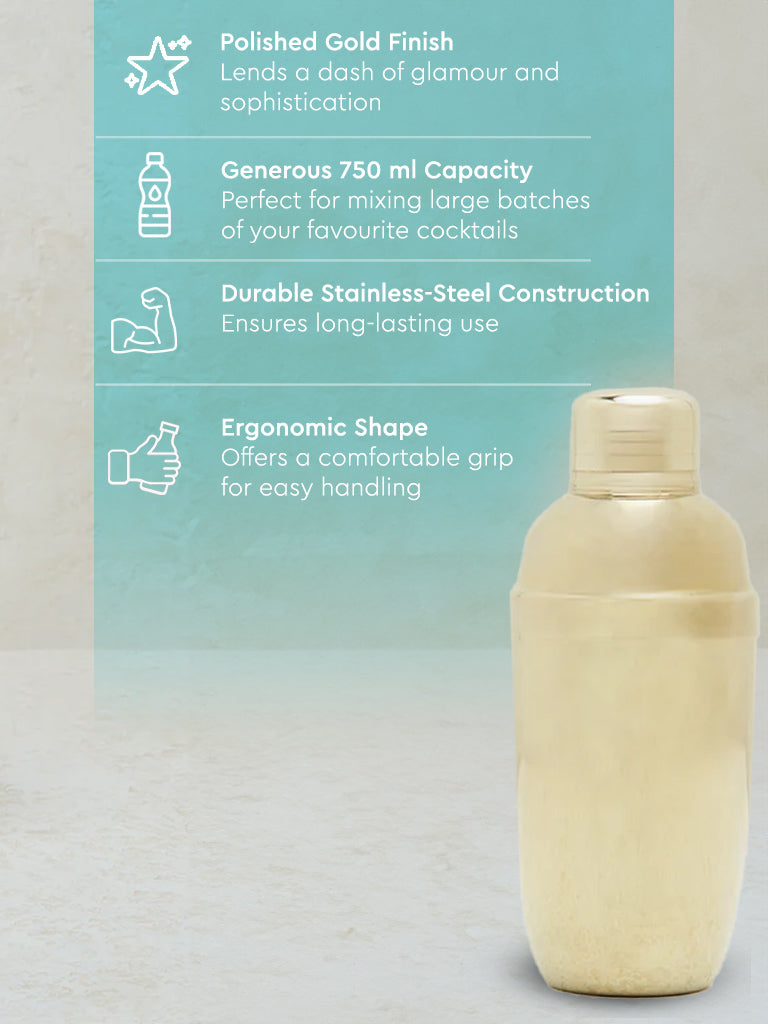 Westside Home Gold Cocktail Shaker