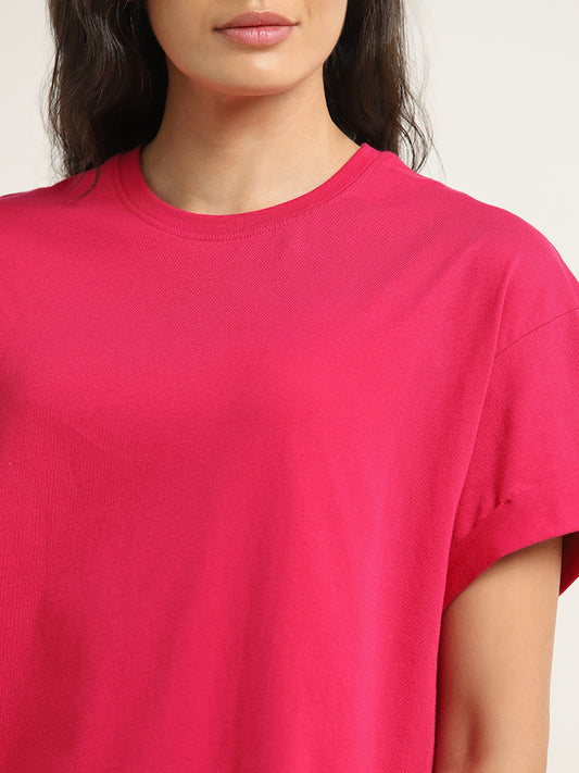 Wunderlove Fuchsia Solid T-Shirt