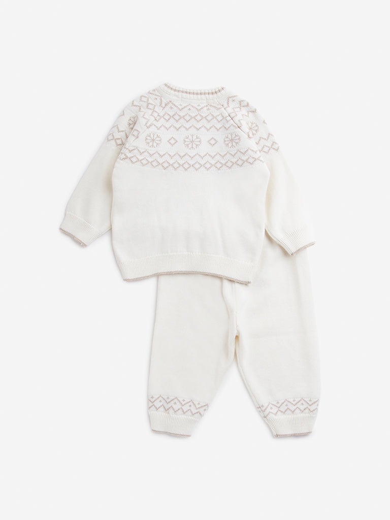 Baby white joggers 2025