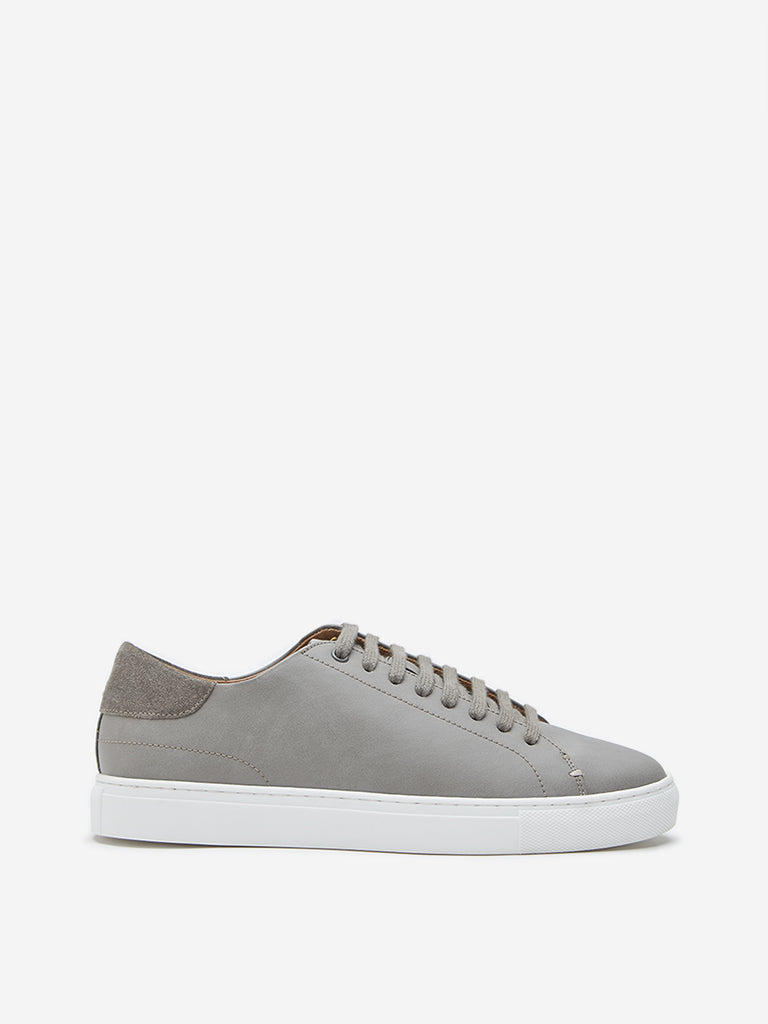 Westside SOLEPLAY Men's  Grey Lace-Up Sneakers for Casual Wear Side View
