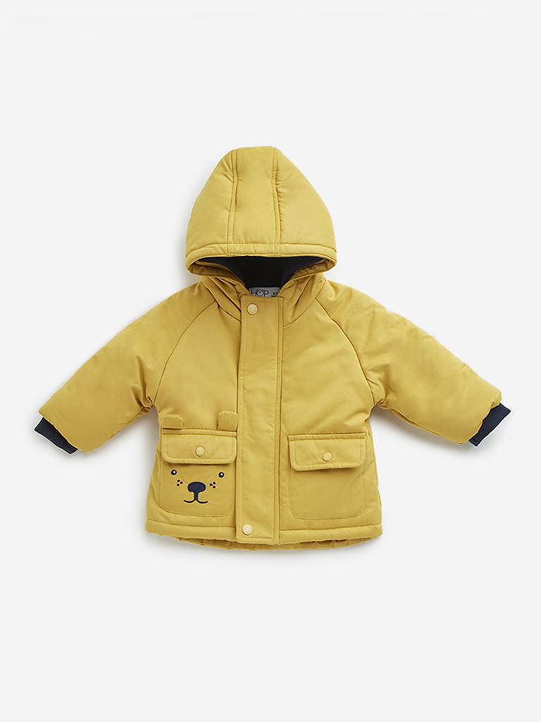 Buy HOP Baby Yellow Animal Design Puffer Jacket from Westside