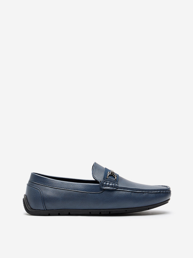 Buy SOLEPLAY Navy MetalDetailed Loafers from Westside