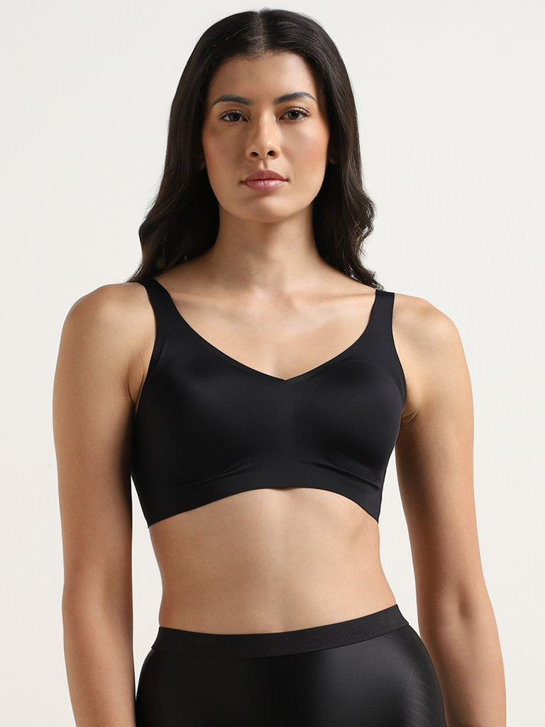 Wunderlove Black Seam-Free Invisible Bra - Main Image