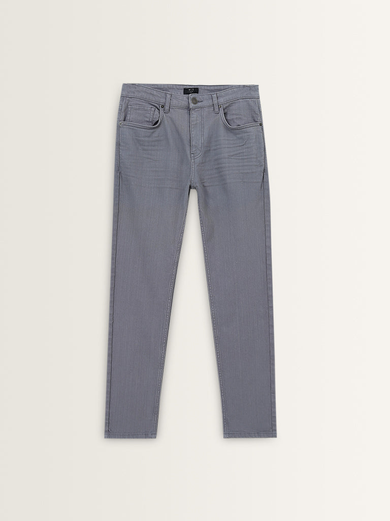 Buy WES Casuals Grey Solid Slim - Fit Mid - Rise Jeans from Buy WES Casuals Grey Solid Slim - Fit Mid - Rise Jeans from
