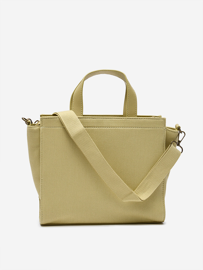 Buy Westside Olive Denim Finish Multipurpose Hand Bag from Westside