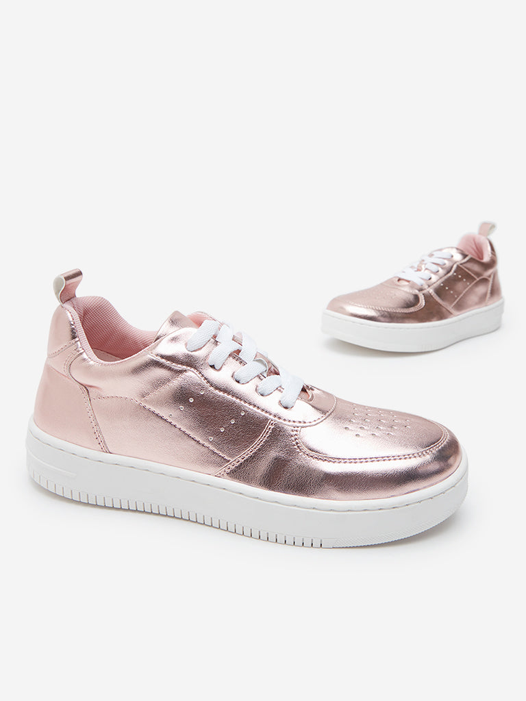 Slip on rose gold shoes sales