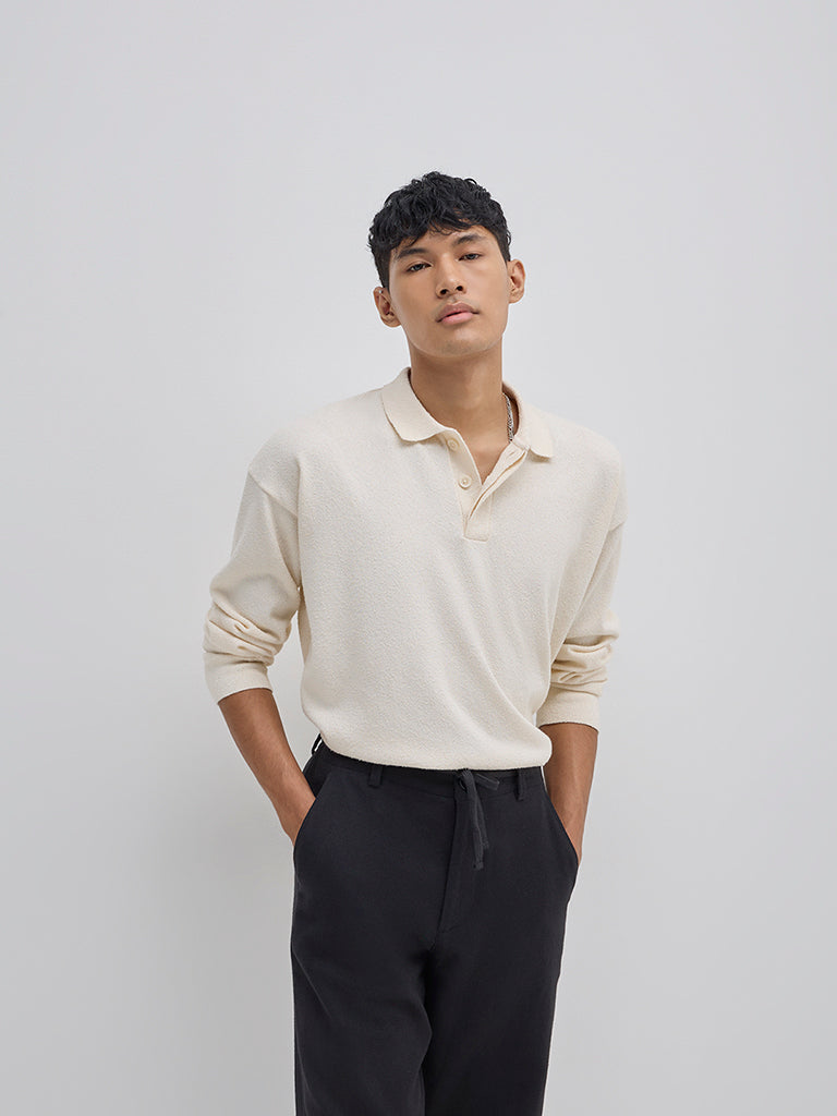 ETA Off-White Knitted Relaxed-Fit Sweater