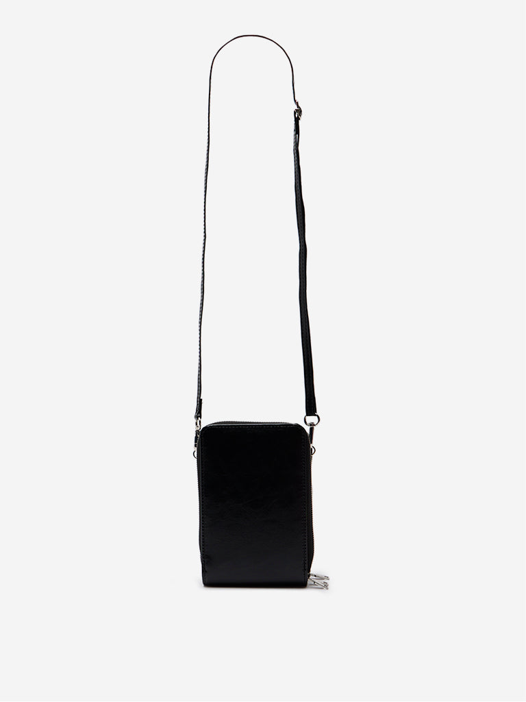 Women Accessories Black Wallet-Style Sling Bag