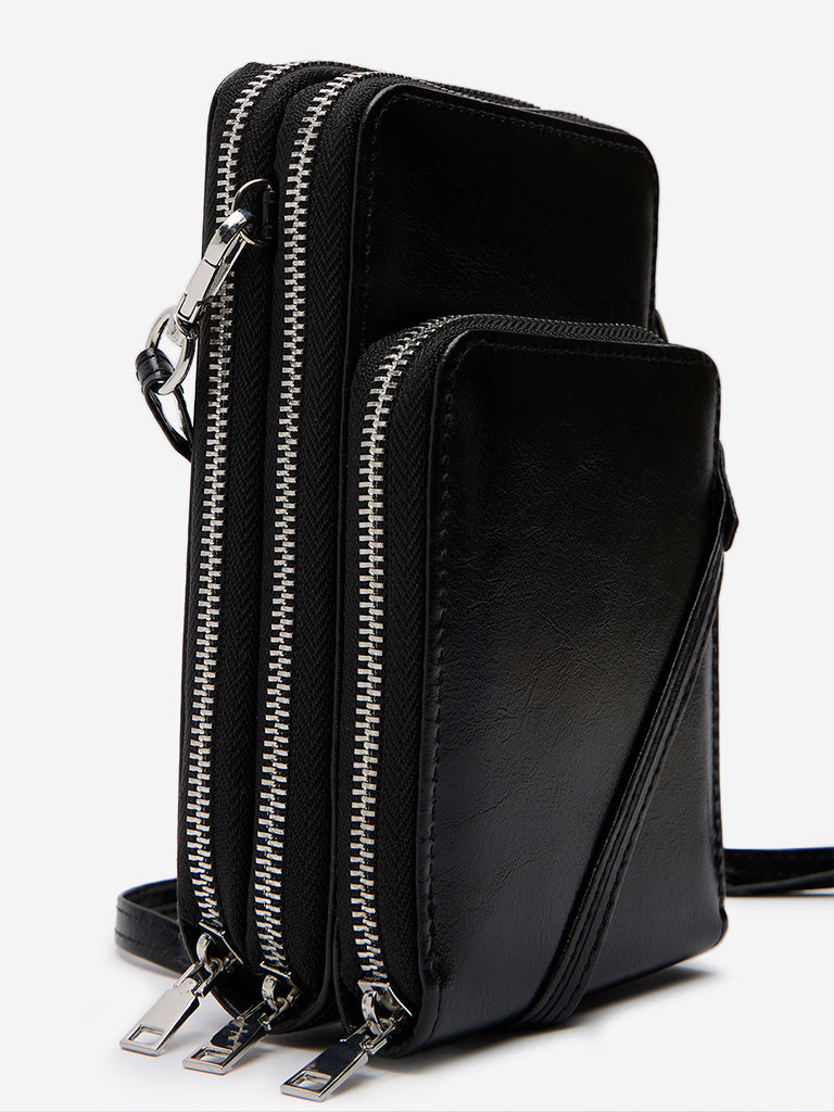 Women Accessories Black Wallet-Style Sling Bag