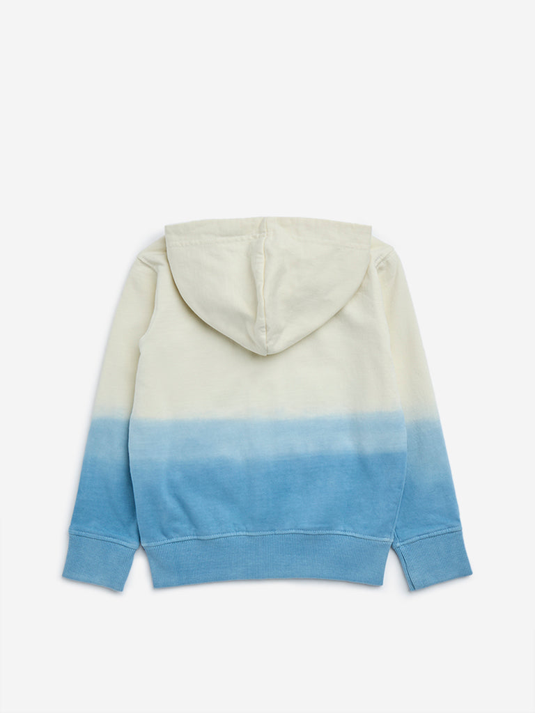 HOP Kids Blue Ombre Finish Cotton Sweatshirt