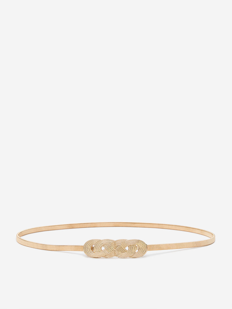 Westside Accessories Gold Infinity Buckle Belt