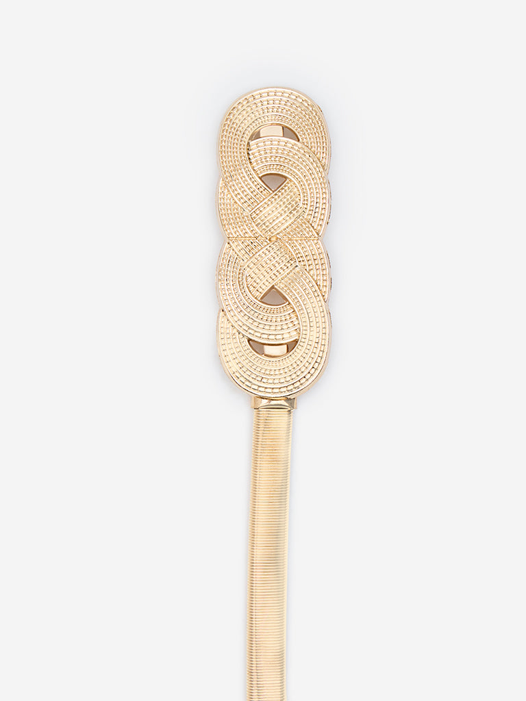 Westside Accessories Gold Infinity Buckle Belt