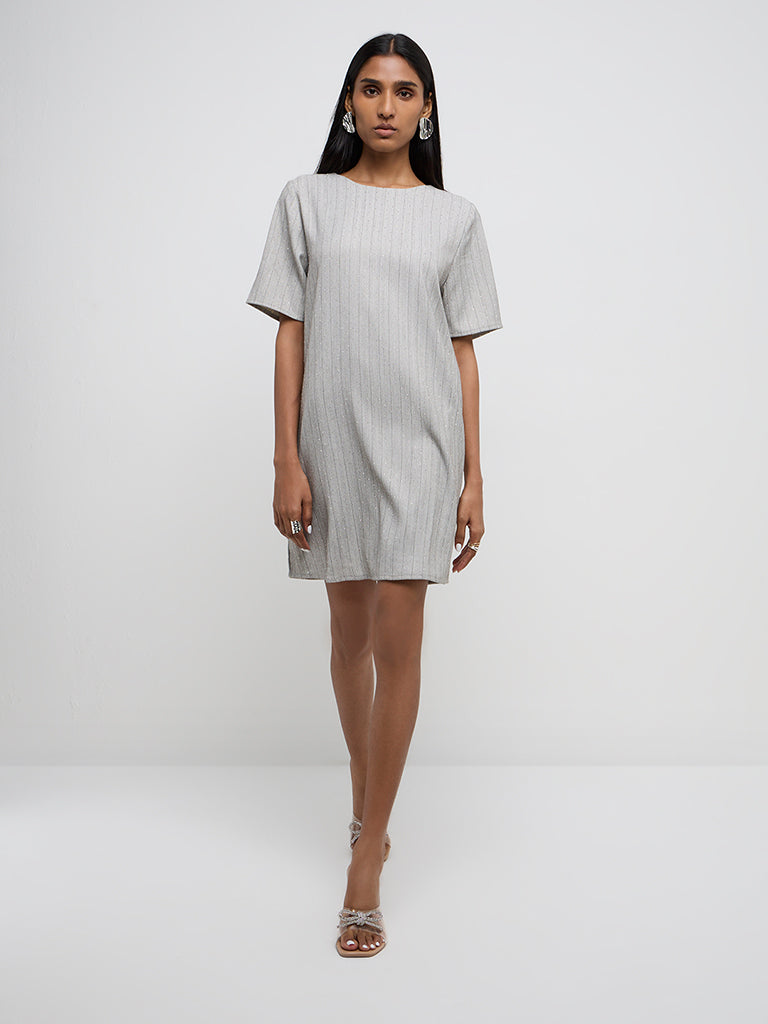 Wardrobe Grey Embellished Straight Dress