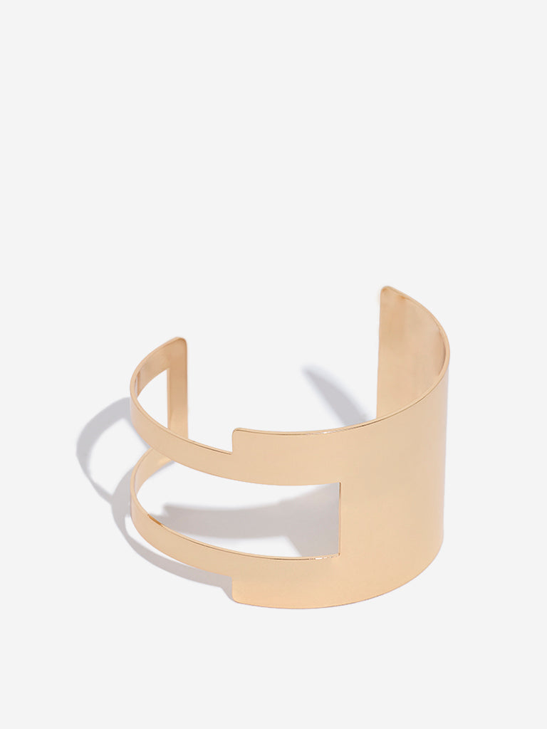 Westside Accessories Gold High-Shine Cuff Bracelet
