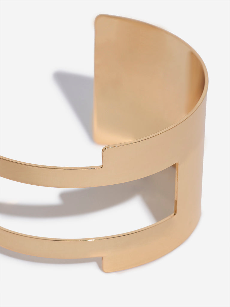 Westside Accessories Gold High-Shine Cuff Bracelet