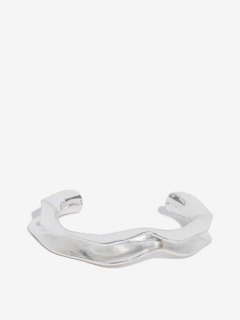 Westside Accessories Silver Molten Cuff Bracelets