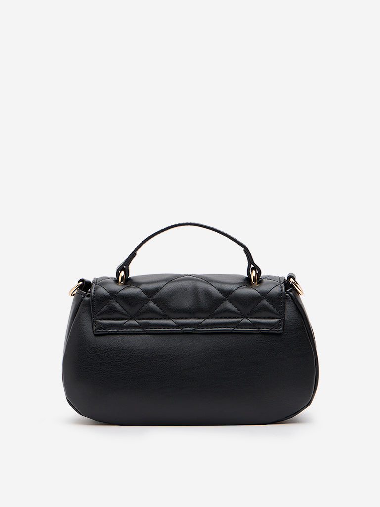 Westside Black Quilted Hand Bag