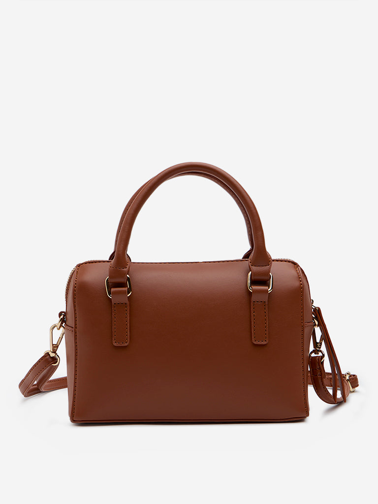 Westside Brown Faux-Leather Hand Bag