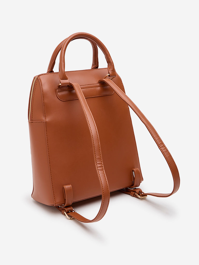 Westside Brown Solid Backpack