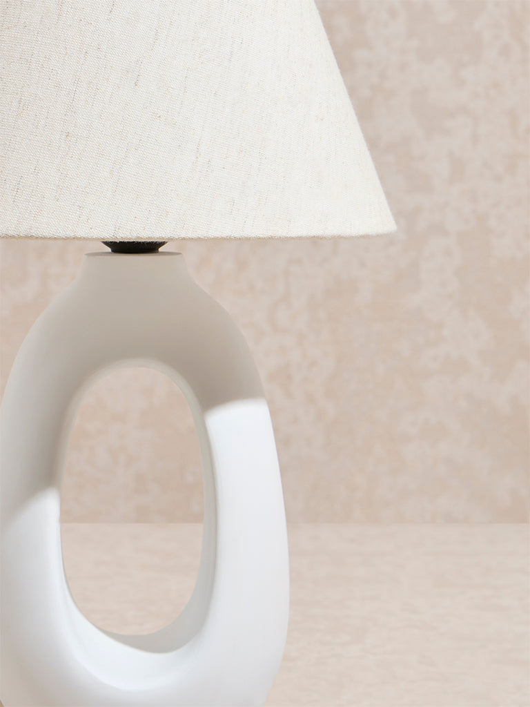 Westside Home White Oval Marble Lamp