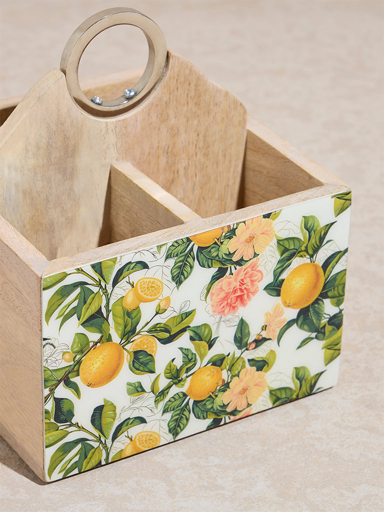 Westside Home Multicolour Lemon Patterned Caddy