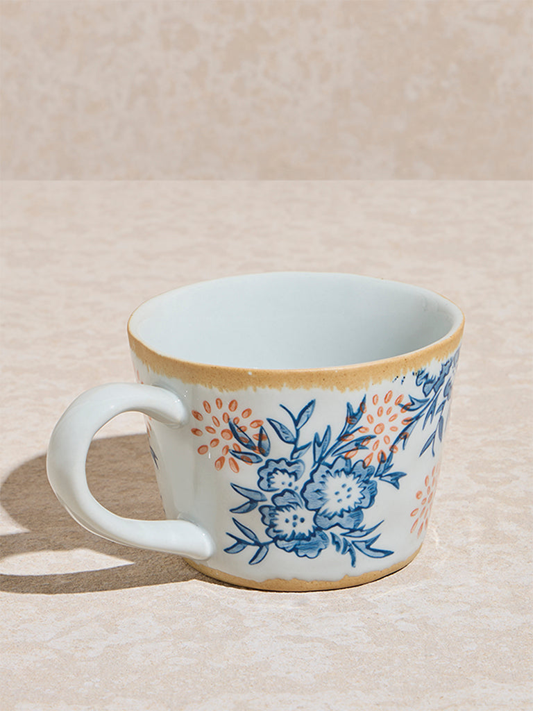Westside Home Blue Floral Pattern Mug