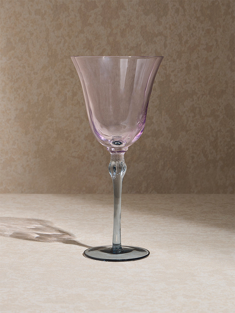 Westside Home Multicolour Lotus-Style Wine Glass