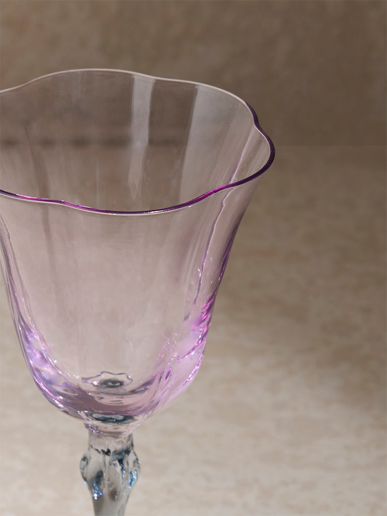 Westside Home Multicolour Lotus-Style Wine Glass