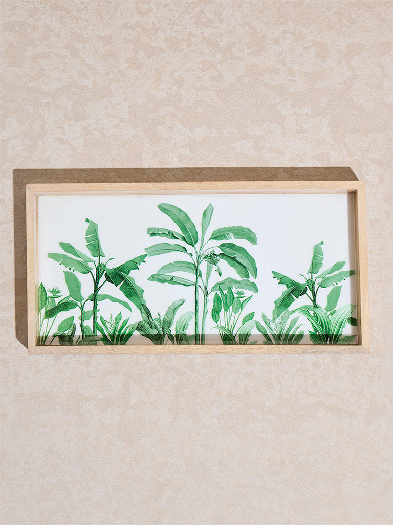 Westside Home Green Leaf Design Serving Tray