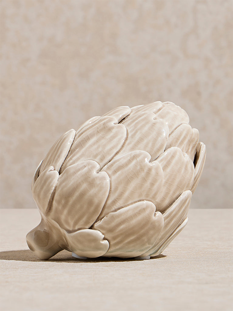 Westside Home Ivory Ceramic Artichoke Decorative Object