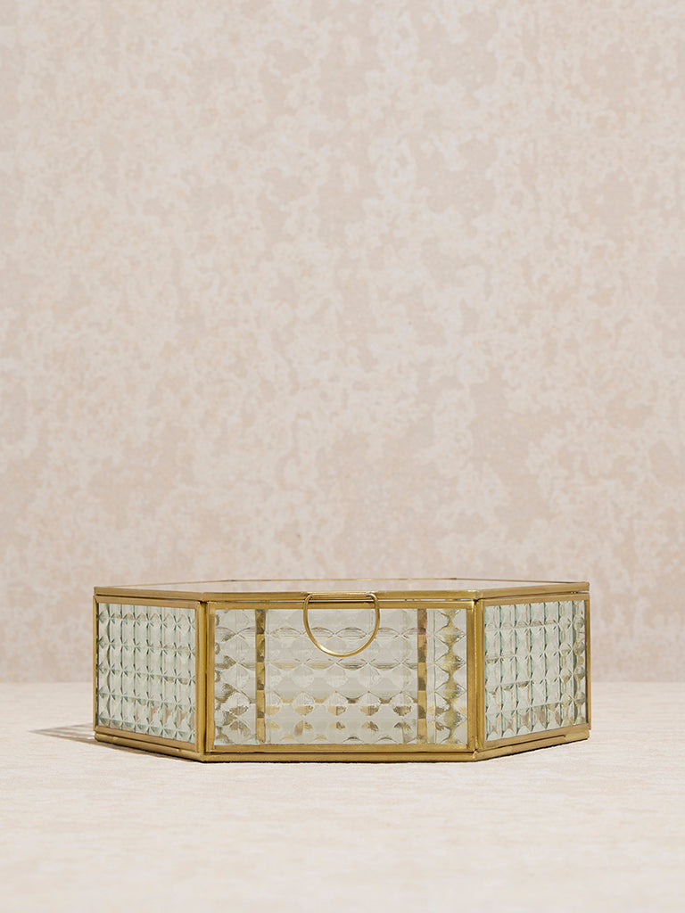 Westside Home Clear Glass Jewellery Box