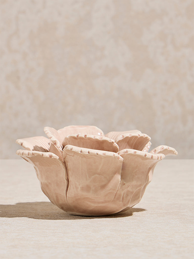 Westside Home Pink Ceramic Rose Decorative Object