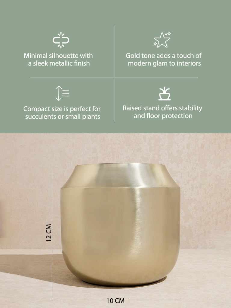 Westside Home Gold Floor Planter - Small